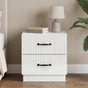 Bedside Cabinet White 43 x 34.5 x 44.5 cm Engineered Wood