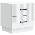 Bedside Cabinet White 43 x 34.5 x 44.5 cm Engineered Wood