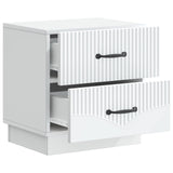 Bedside Cabinet White 43 x 34.5 x 44.5 cm Engineered Wood