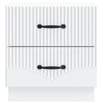 Bedside Cabinet White 43 x 34.5 x 44.5 cm Engineered Wood