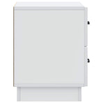 Bedside Cabinet White 43 x 34.5 x 44.5 cm Engineered Wood