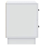 Bedside Cabinet White 43 x 34.5 x 44.5 cm Engineered Wood - Rear View