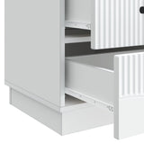 Bedside Cabinet White 43 x 41 x 63.5 cm Engineered Wood