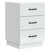 Bedside Cabinet White 43 x 41 x 63.5 cm Engineered Wood