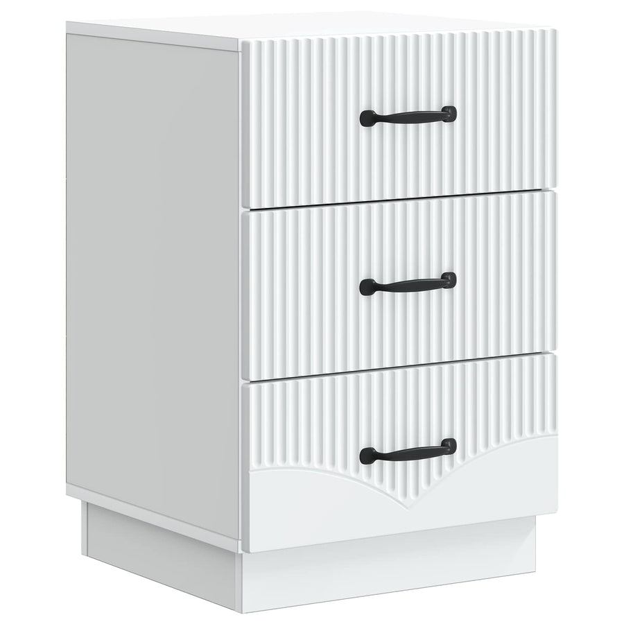 Bedside Cabinet White 43 x 41 x 63.5 cm Engineered Wood