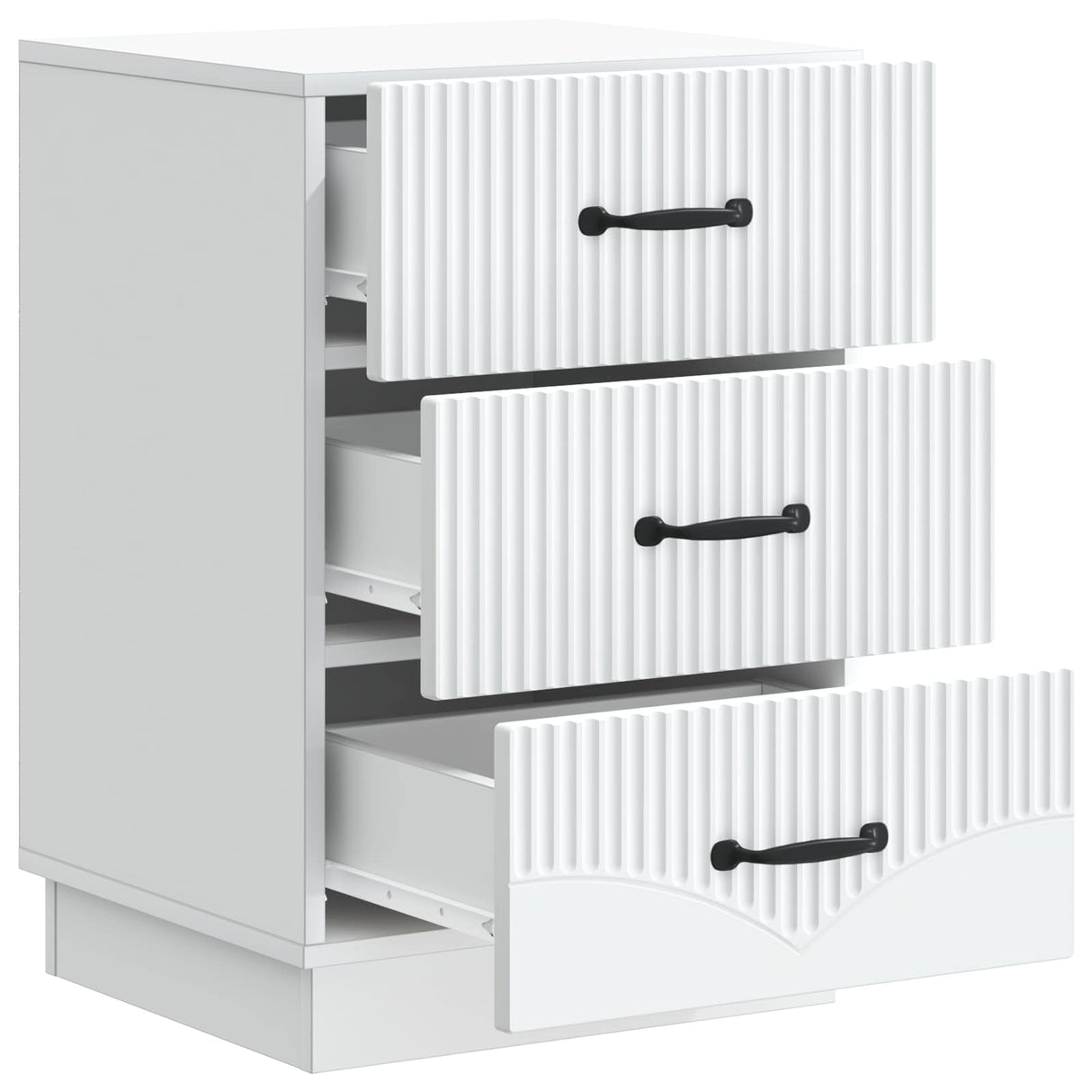 Bedside Cabinet White 43 x 41 x 63.5 cm Engineered Wood