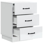 Bedside Cabinet White 43 x 41 x 63.5 cm Engineered Wood