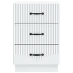 Bedside Cabinet White 43 x 41 x 63.5 cm Engineered Wood