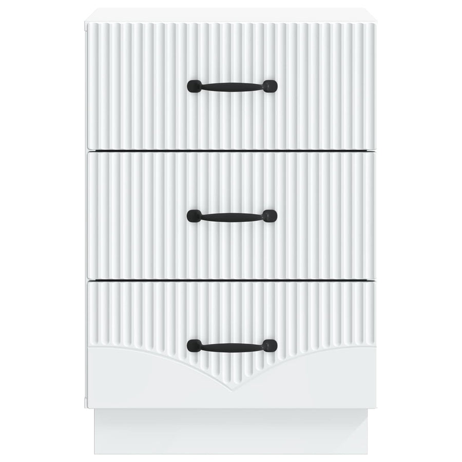 Bedside Cabinet White 43 x 41 x 63.5 cm Engineered Wood