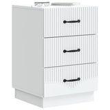 Bedside Cabinet White 43 x 41 x 63.5 cm Engineered Wood