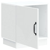 Bedside Table White 43 x 34.5 x 47 cm Engineered Wood - Side View