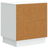 Bedside Table White 43 x 34.5 x 47 cm Engineered Wood