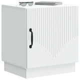 Bedside Table White 43 x 34.5 x 47 cm Engineered Wood - Front View