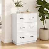 Drawer Cabinet White 66 x 34.5 x 87 cm Engineered Wood - Top-Down View
