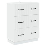 Drawer Cabinet White 66 x 34.5 x 87 cm Engineered Wood