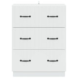 Drawer Cabinet White 66 x 34.5 x 87 cm Engineered Wood - Rear View