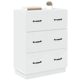 Drawer Cabinet White 66 x 34.5 x 87 cm Engineered Wood - Side View