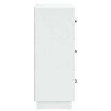 Drawer Cabinet White 66 x 34.5 x 87 cm Engineered Wood - Close-Up Angle
