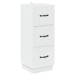 Drawer Cabinet White 33 x 34.5 x 87 cm Engineered Wood