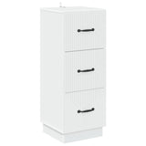 Drawer Cabinet White 33 x 34.5 x 87 cm Engineered Wood - Front View