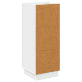 Drawer Cabinet White 33 x 34.5 x 87 cm Engineered Wood - Low Angle