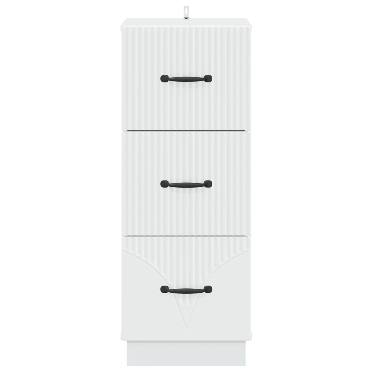 Drawer Cabinet White 33 x 34.5 x 87 cm Engineered Wood