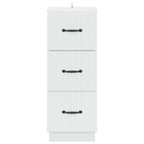 Drawer Cabinet White 33 x 34.5 x 87 cm Engineered Wood