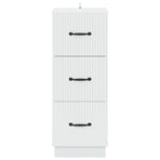 Drawer Cabinet White 33 x 34.5 x 87 cm Engineered Wood
