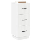 Drawer Cabinet White 33 x 34.5 x 87 cm Engineered Wood - Side View