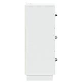 Drawer Cabinet White 33 x 34.5 x 87 cm Engineered Wood - Close-Up Angle