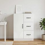 Sideboard with Drawer White 66 x 34.5 x 87 cm Engineered Wood - Top-Down View