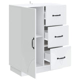 Sideboard with Drawer White 66 x 34.5 x 87 cm Engineered Wood - 45-Degree Angle