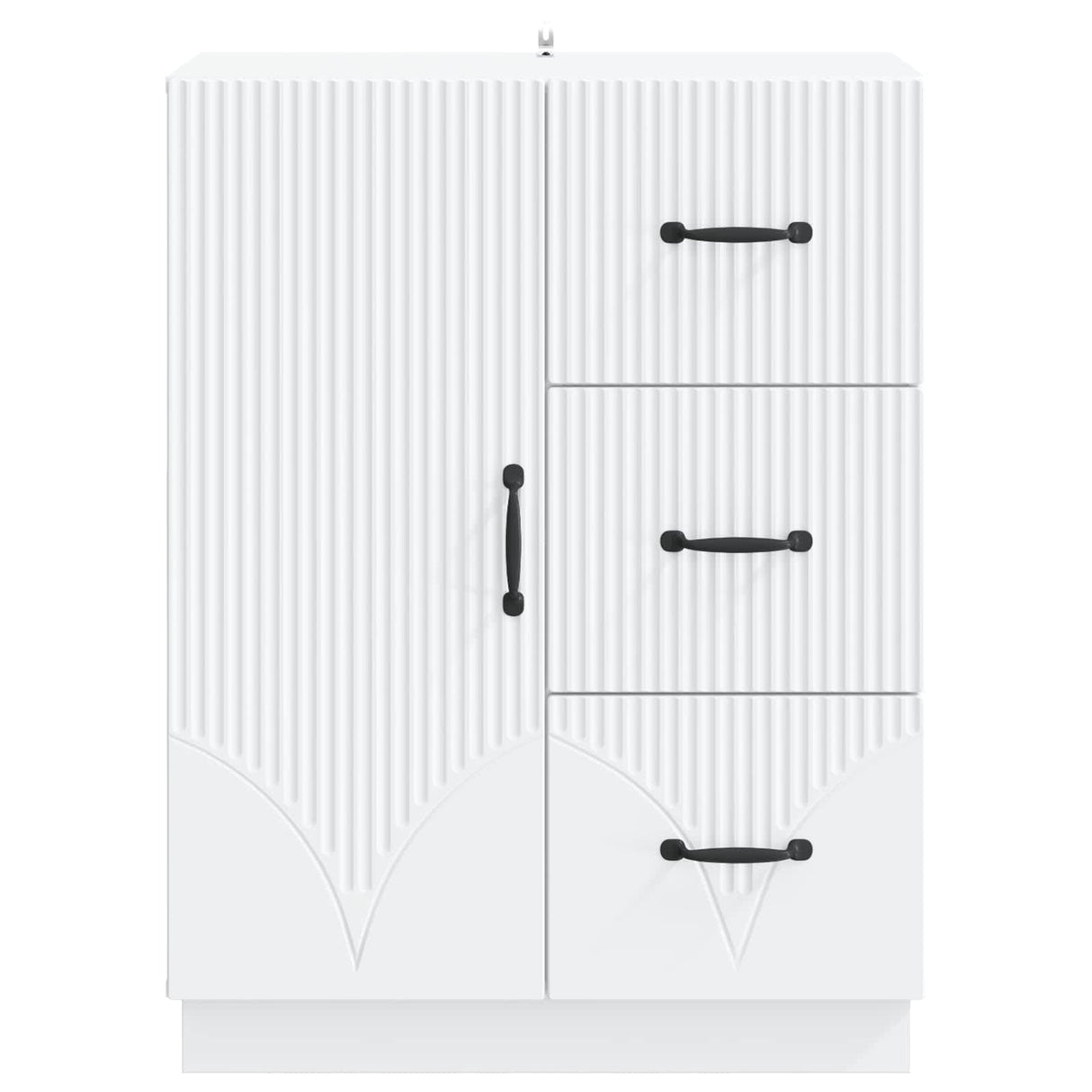 Sideboard with Drawer White 66 x 34.5 x 87 cm Engineered Wood