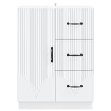 Sideboard with Drawer White 66 x 34.5 x 87 cm Engineered Wood - Rear View
