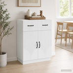 Sideboard White 66 x 34.5 x 87 cm Engineered Wood