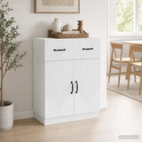 Sideboard with Drawer White 66 x 34.5 x 87 cm Engineered Wood - Top-Down View