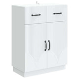 Sideboard with Drawer White 66 x 34.5 x 87 cm Engineered Wood - Front View