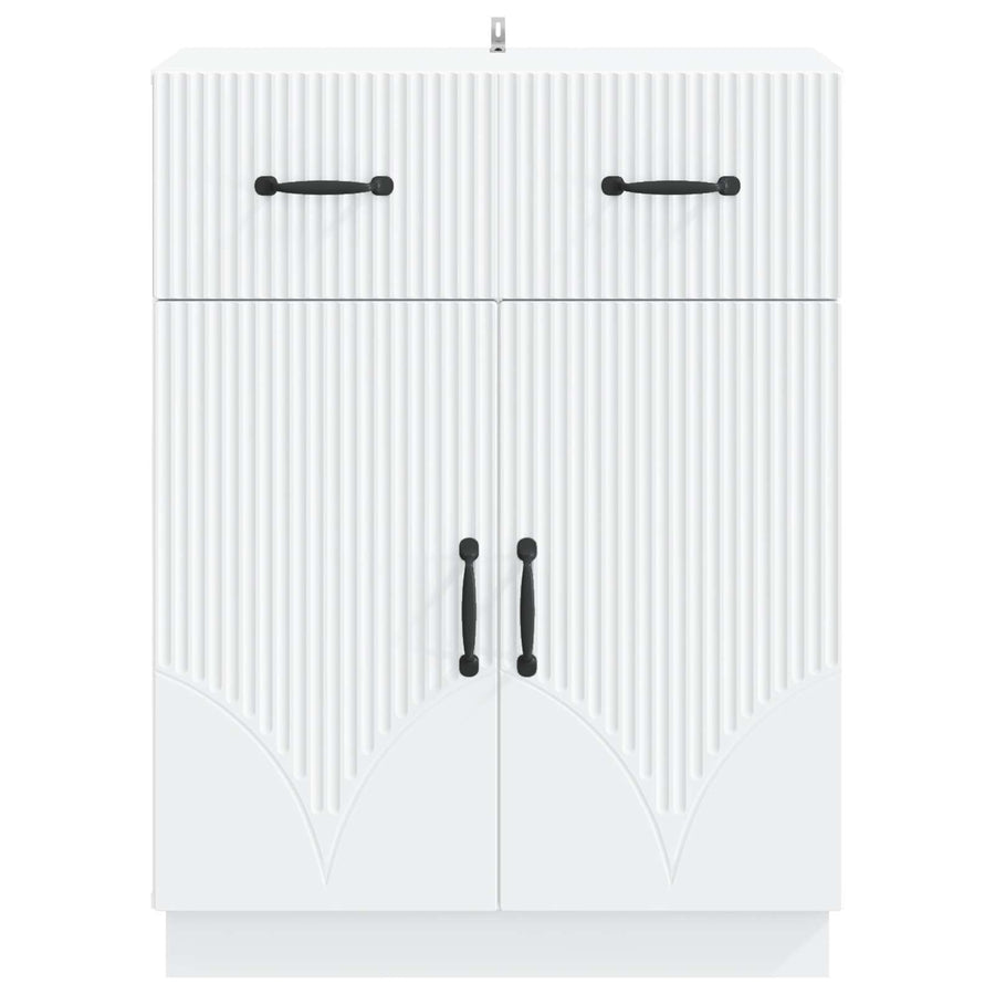 Sideboard White 66 x 34.5 x 87 cm Engineered Wood