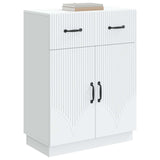 Sideboard with Drawer White 66 x 34.5 x 87 cm Engineered Wood - Side View