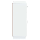Sideboard with Drawer White 66 x 34.5 x 87 cm Engineered Wood - Close-Up Angle