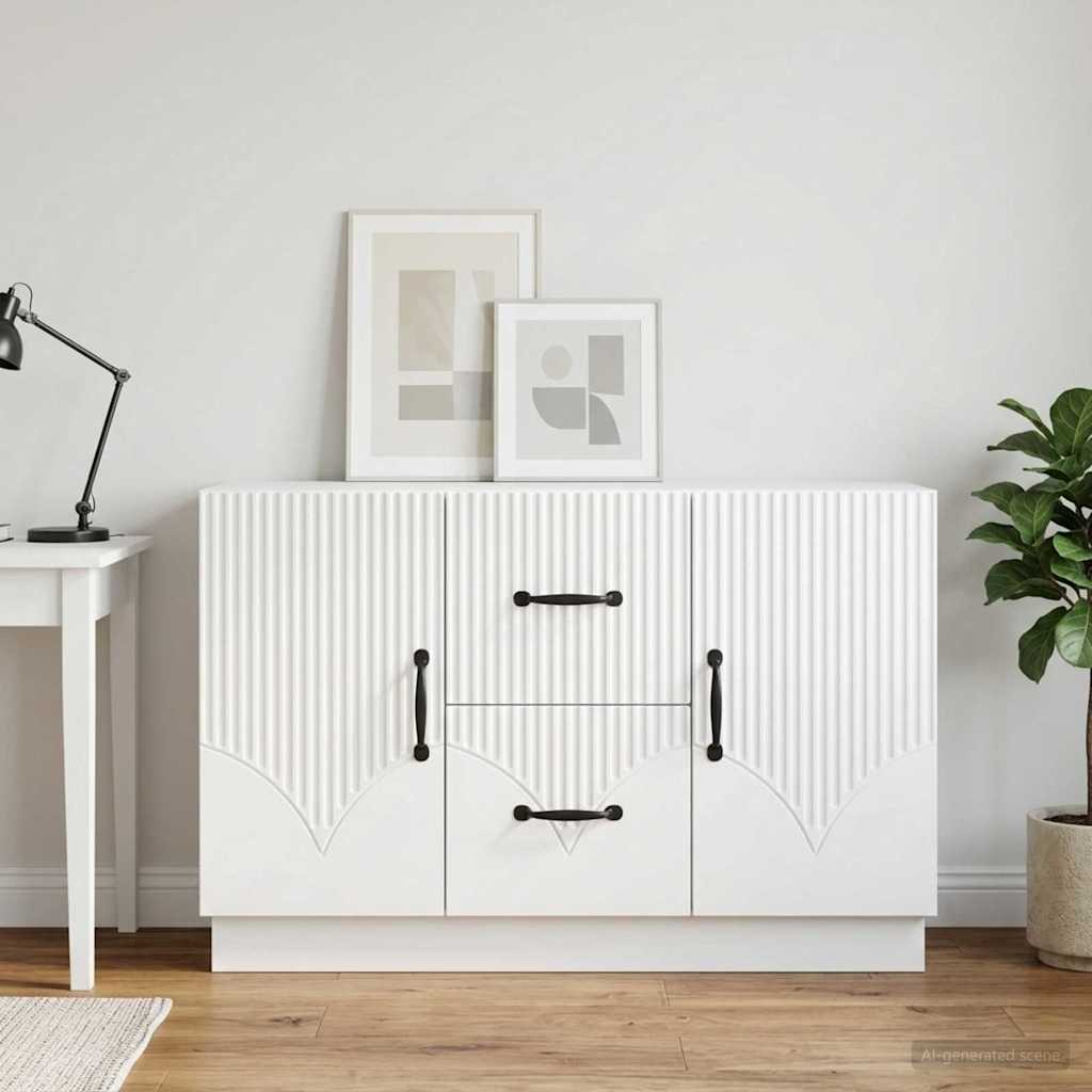 Sideboard with Drawer White 89 x 34.5 x 57 cm Engineered Wood