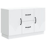Sideboard with Drawer White 89 x 34.5 x 57 cm Engineered Wood - Front View