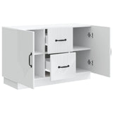 Sideboard with Drawer White 89 x 34.5 x 57 cm Engineered Wood - 45-Degree Angle
