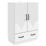 Sideboard with Drawer White 66 x 34.5 x 92 cm Engineered Wood - Front View