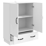 Sideboard with Drawer White 66 x 34.5 x 92 cm Engineered Wood - Top-Down View