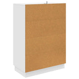 Sideboard with Drawer White 66 x 34.5 x 92 cm Engineered Wood - Close-Up Angle