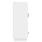 Sideboard with Drawer White 66 x 34.5 x 92 cm Engineered Wood - Rear View