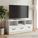 TV Cabinet with Drawer White 102 x 34.5 x 47 cm Engineered Wood