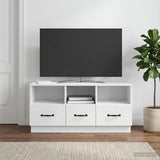 TV Cabinet with Drawer White 102 x 34.5 x 47 cm Engineered Wood - Top-Down View