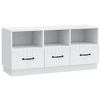 TV Cabinet with Drawer White 102 x 34.5 x 47 cm Engineered Wood